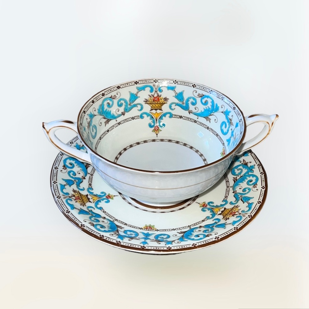 RARE Paragon ADAM Bouillon/Soup Bowl& Saucer For Her Majesty Queen Elizabeth II